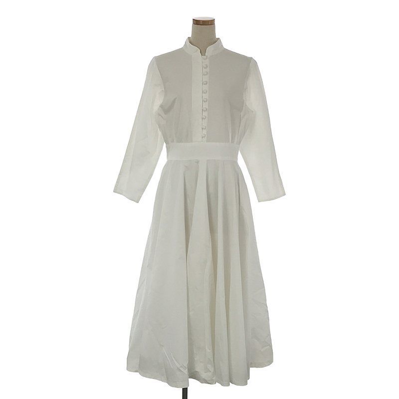 foufou / フーフー | THE DRESS grand fond blanc グランフォンブラン スタンドカラー ワンピース | 1 | レディース