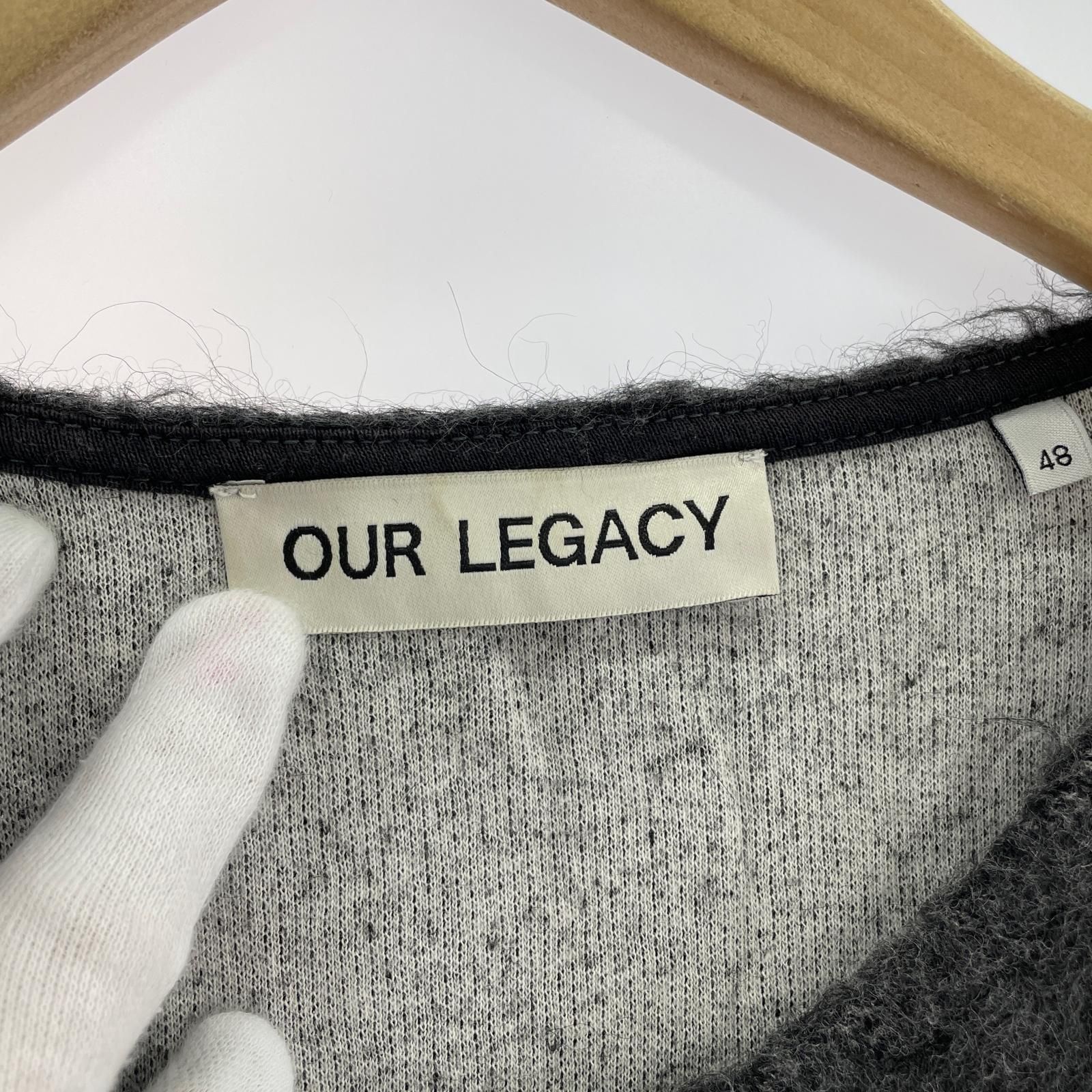 Our Legacy DOUBLE LOCK U NECK Ash Grey Alpaca 48