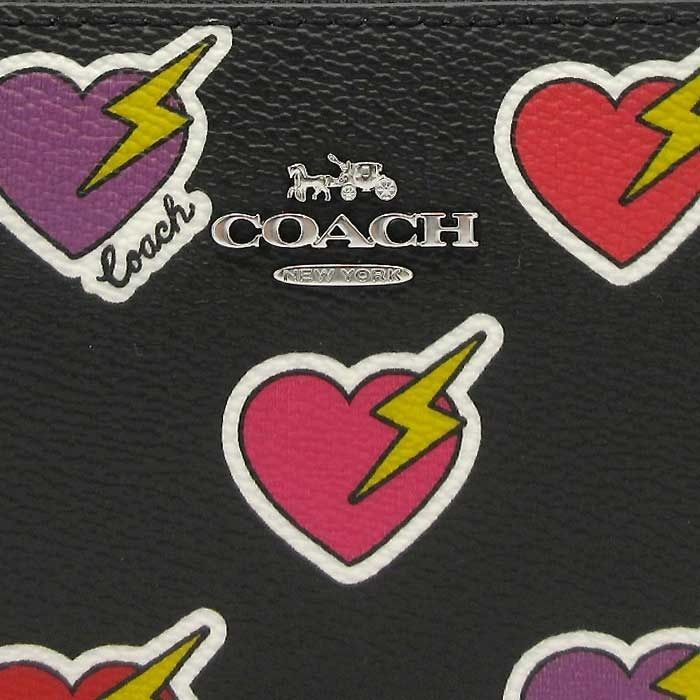 【新品】コーチ CW452 SVA47 (ブラック×マルチカラー) バッグ ハンドバッグ COACH NOLITA 19 ハートボルト プリント アウトレット レディース 新品】コーチ CW452 SVA47 (ブラック×マルチカラー) バッグ
