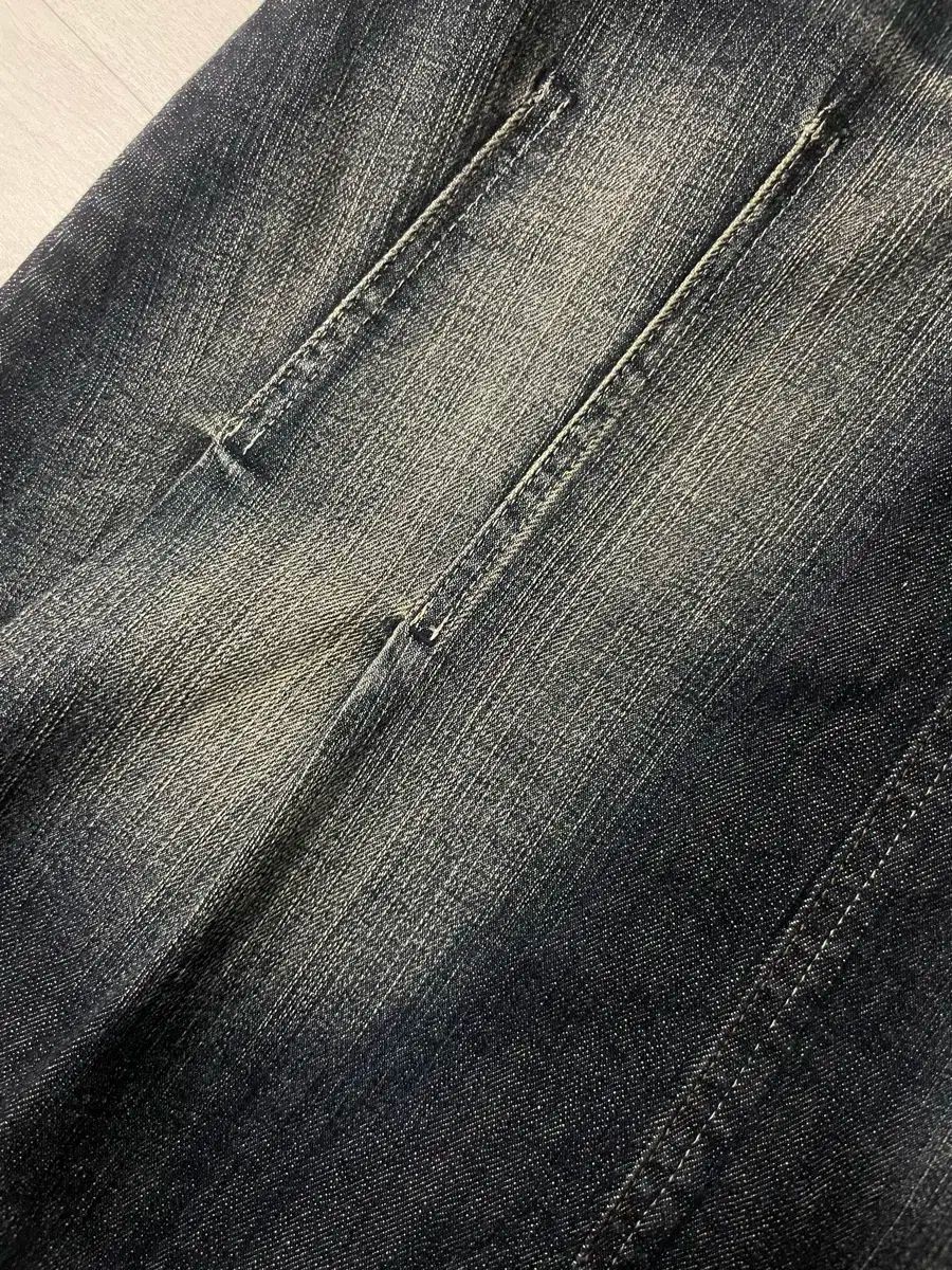 デニムウォッシング スカート ミディ丈