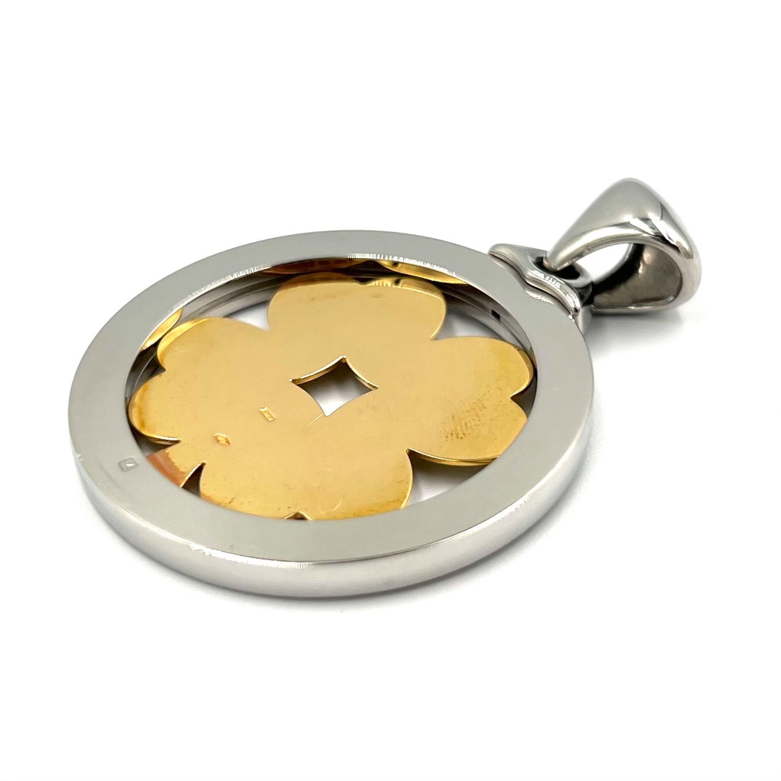 ブルガリ トンド ペンダント トップ ヘッド クローバー K18 YG