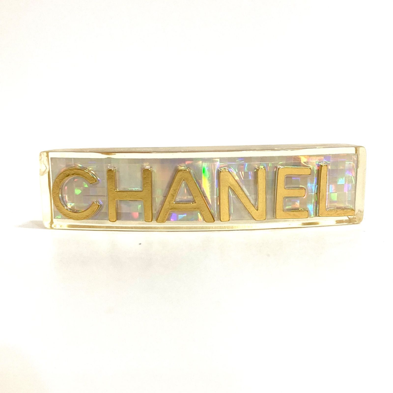 CHANEL》シャネル バレッタ クリア ロゴ ホログラム - メルカリ