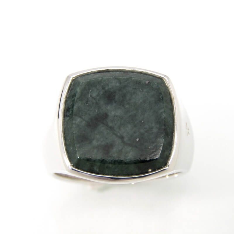 未使用 TOMWOOD トムウッド リング Cushion Green Marble Ring #50 クッション グリーンマーブル SV925  ロジウムメッキ 10号 28008785 - メルカリ