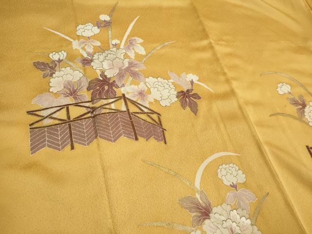 平和屋着物□訪問着 草花文 金彩 正絹 逸品 CAAV0867ou - メルカリ 