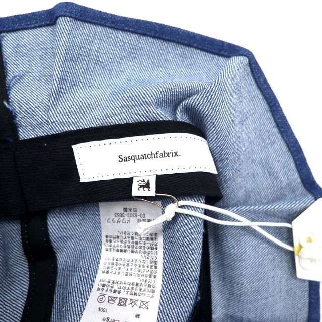 Sasquatchfabrix. タックブリムデニムハット バケットハット L ブルー 