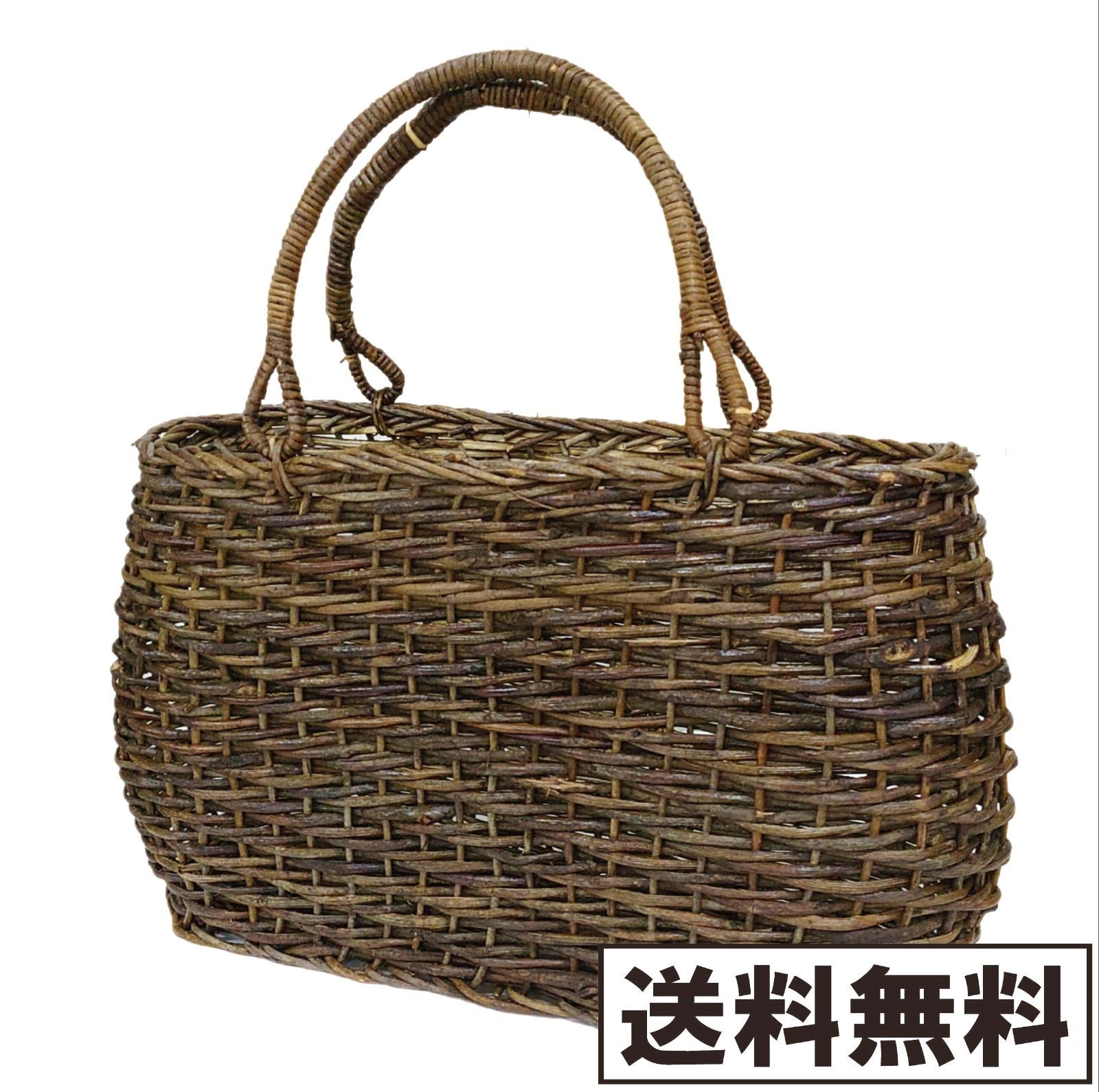 良質  手提げ 送料無料！定価4,950円‼】かごバッグ かずら ゴザ カズラ バッグ
