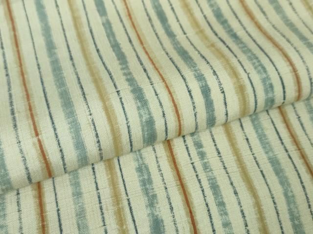 平和屋本店□極上 染司よしおか 五代目 吉岡幸雄 紬 縞 逸品 未使用