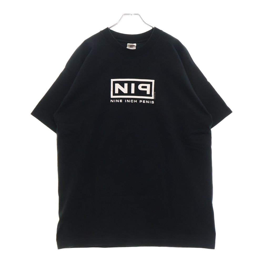 VINTAGE (ヴィンテージ) 90s  NIN NINE INCH PENIS パロディプリント半袖Tシャツ カットソー ブラック