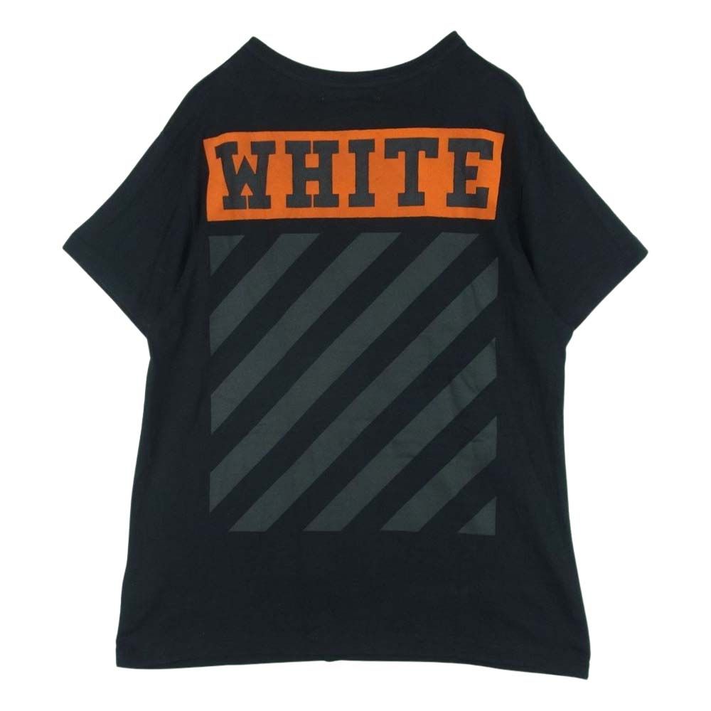 オフホワイト OFF WHITE ロゴ Tシャツ 半袖 M オレンジ - Tシャツ