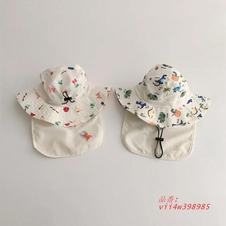 帽子 キッズ ゴム付き キッズ帽子 ハット 夏 ベビー サンハット ゴム付き帽子｜保育園の外遊び用！たれ付きのおしゃれな男の子向け 通販 折りたたみ帽子（キッズ・ベビー・マタニティ）の通販 幼児 バケットハット ゴム つば広 帽子の通販