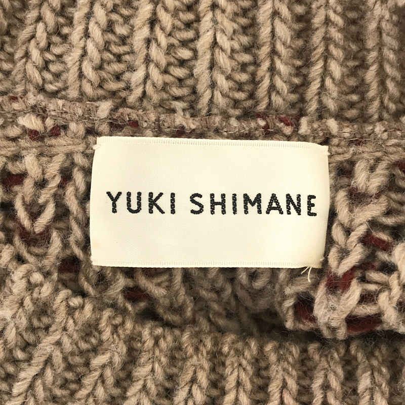 YUKI SHIMANE / ユキシマネ | オーバー ウールニット プルオーバー | F | ブラウン系 | レディース YUKI SHIMANE / ユキシマネ | オーバー ウールニット プル