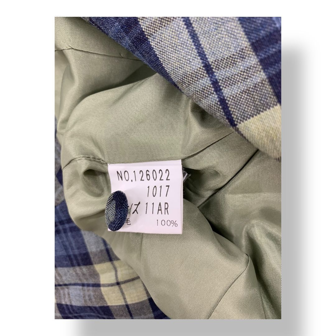 ブルー系チェック柄