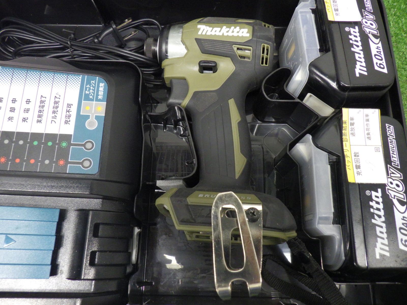 使用少なめ マキタ 18V 充電式インパクトドライバ TD173DRGXO オリーブ 
