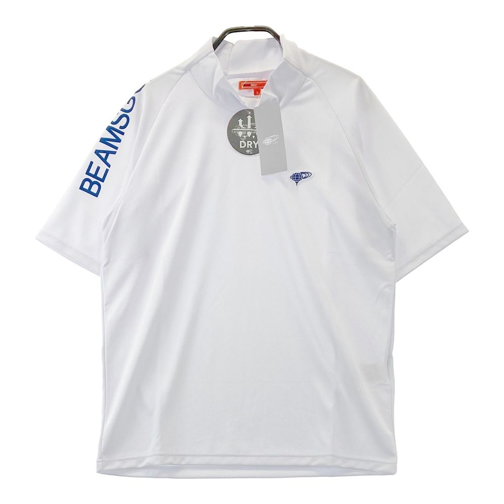 【新品】ビームスゴルフレディース 半袖モックネックシャツ ホワイト L BEAMS GOLF（ビームス ゴルフ）〈WOMEN〉 ORANGE LABEL / ワン