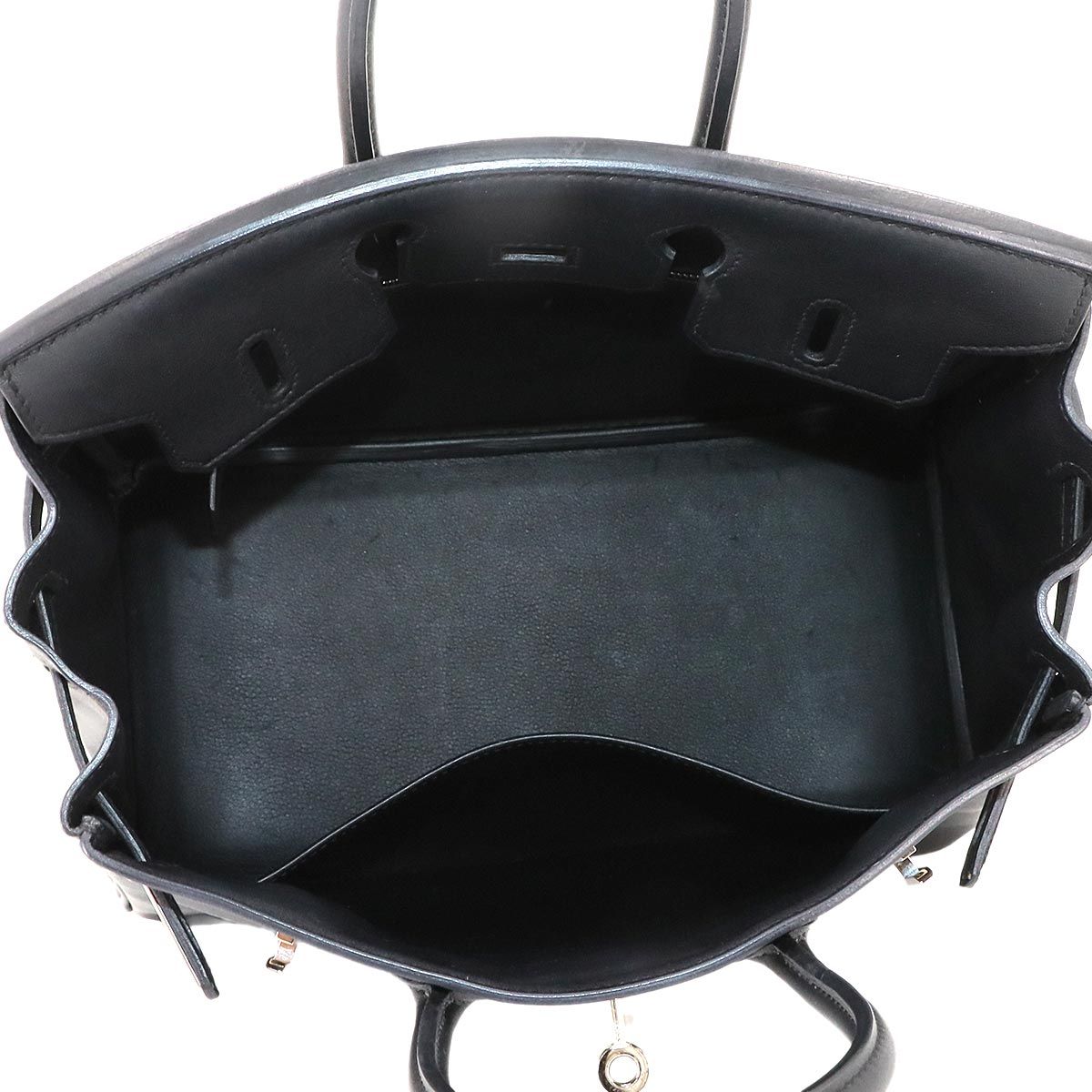 美品 エルメス HERMES バーキン25 スイフト ブラック ハンド バッグ A