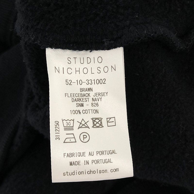 Studio Nicholson / スタジオニコルソン | BRAWN FLEECEBACK JERSEY OVERSIZED TEE オーバーサイズ スウェット Tシャツ | 1 | ダークネイビー | レディース Studio Nicholson / スタジオニコルソン | BRAWN FLEECEBACK JERSEY