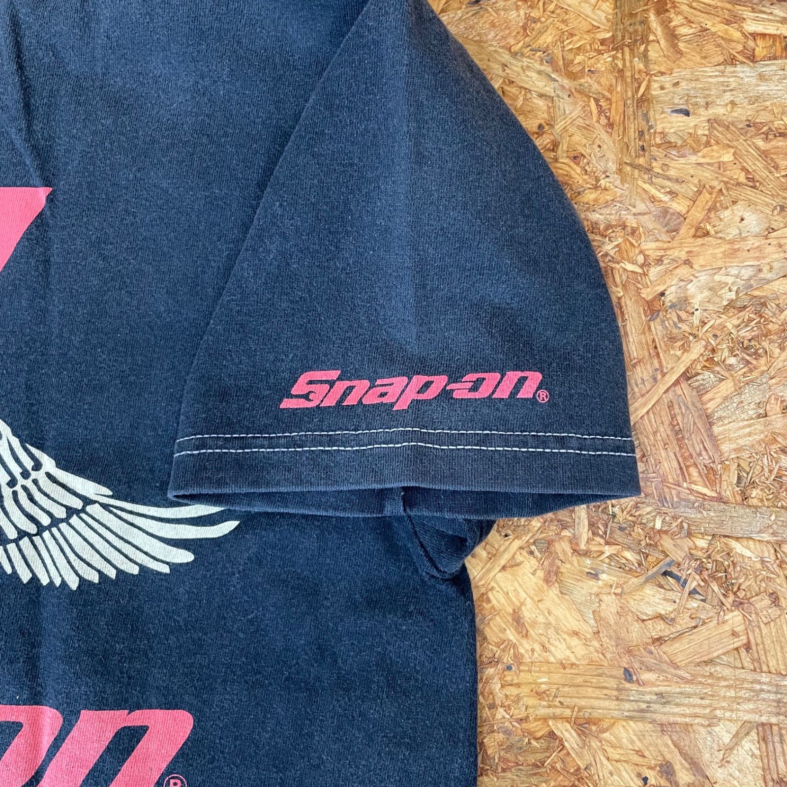 早割切符 日本製 THE FLAT HEAD × Snap-on コラボTシャツ 38 ブラック トップス