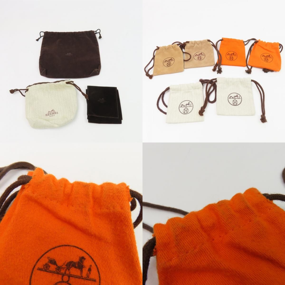 100822 HERMES エルメス 巾着 保存袋 ダストバッグ 小物用
