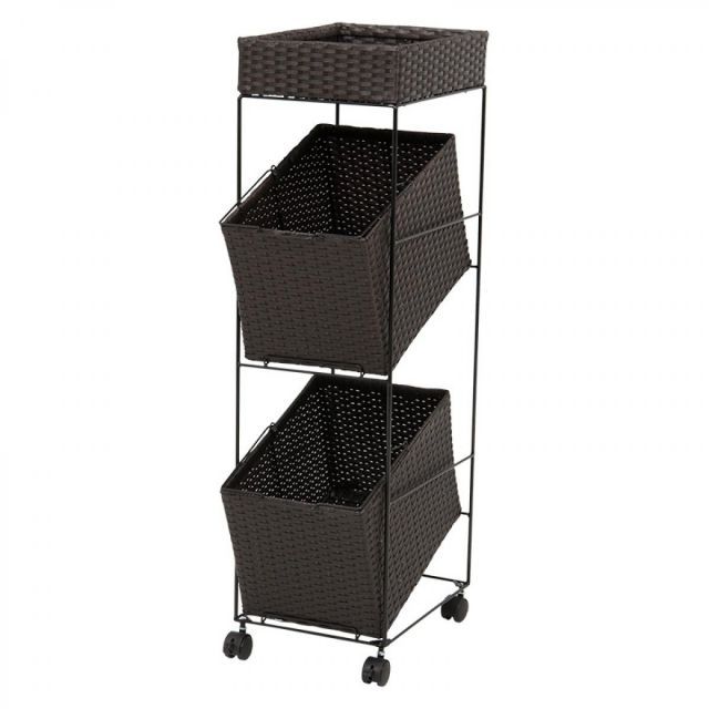 萩原 Hagihara RAN-2425DBR ランドリーラック 新生活 インテリア 家具おしゃれ