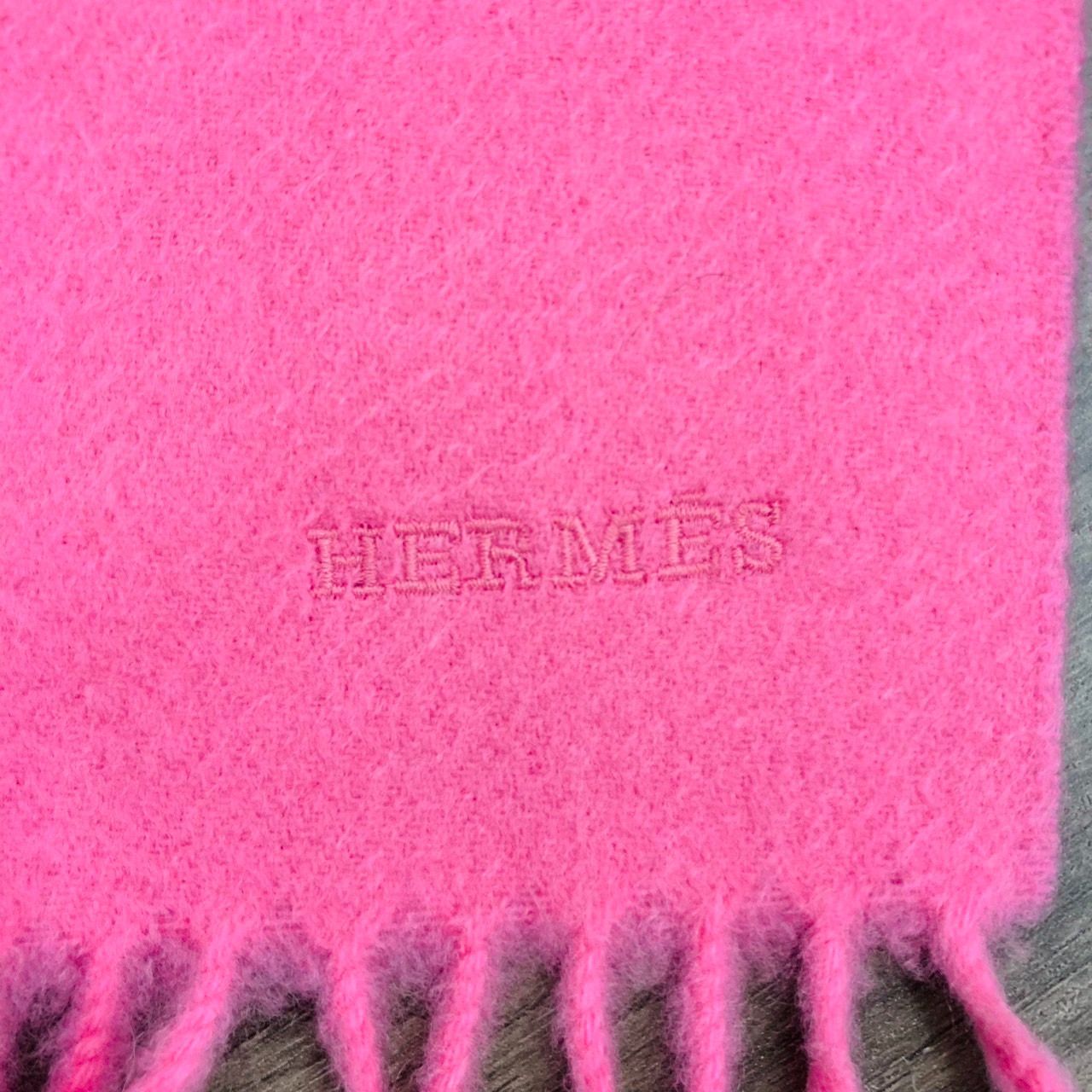 HERMES エルメス マフラー ピンク カシミア100％ - メルカリ