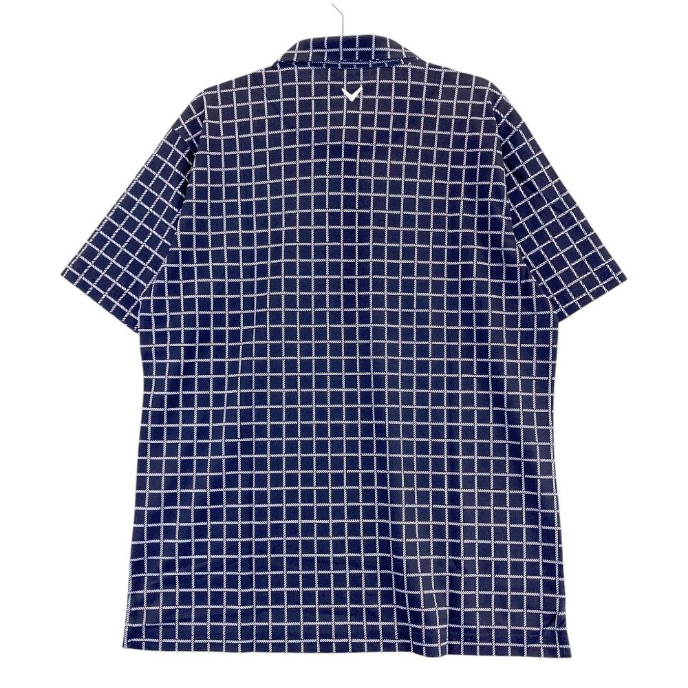 サイズ 3L CALLAWAY キャロウェイ 半袖ポロシャツ 格子柄 ネイビー系 240101395125 ゴルフウェア メンズ ストスト