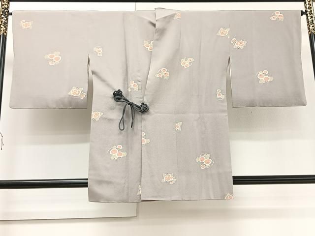 平和屋着物＃道中着　草花文　金彩　正絹　逸品　CAAT5982id 平和屋着物＃道中着 草花文 金彩 正絹 逸品 CAAT5982id