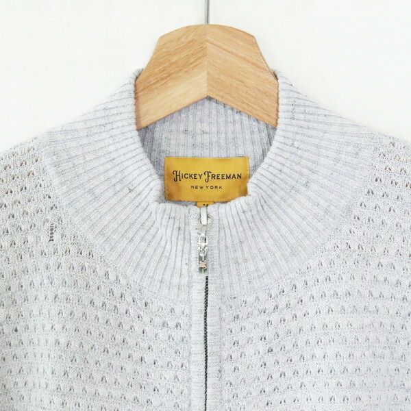 80%OFF 新品 ヒッキーフリーマン Hickey Freeman ジップニット L 