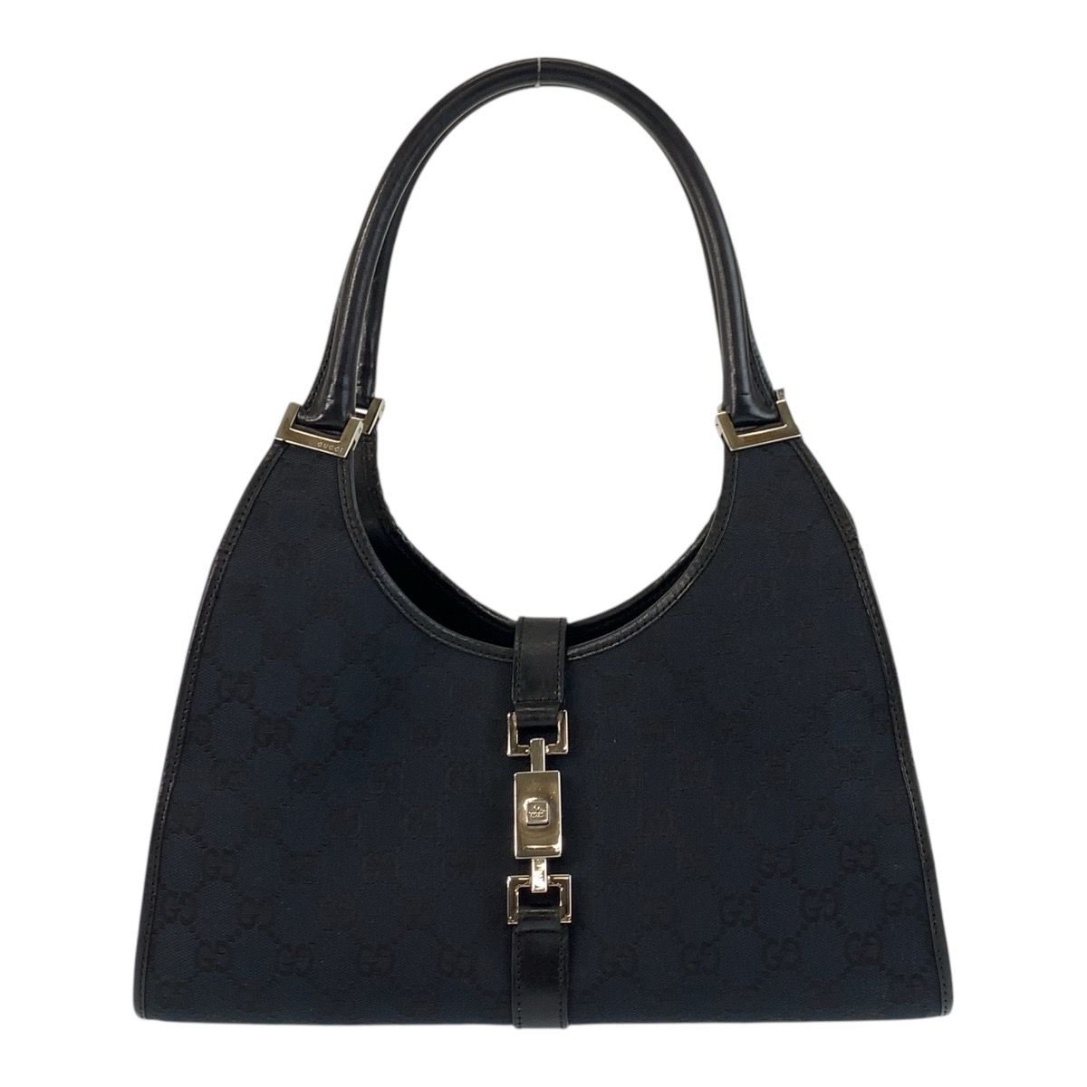 GUCCI グッチ ジャッキー ブラック 黒 GGキャンバス/レザー 002 1067  