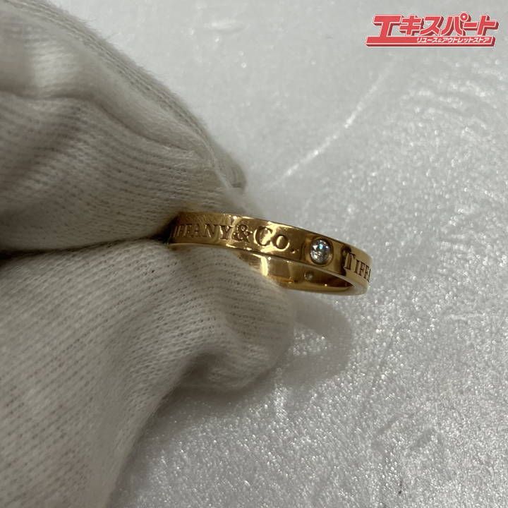 TIFFANY & CO. ティファニー フラットバンド リング 3P ダイヤ 約10号 
