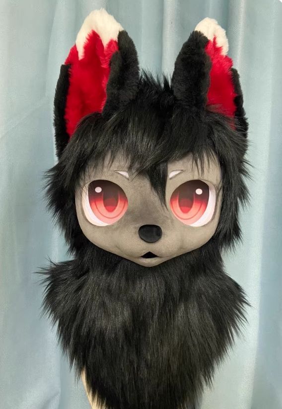 着ぐるみヘッド 犬 NO.65 ブラック 全頭ヘッド ケモノ マスク ファースーツ ぬいぐるみ コスプレ コスチューム
