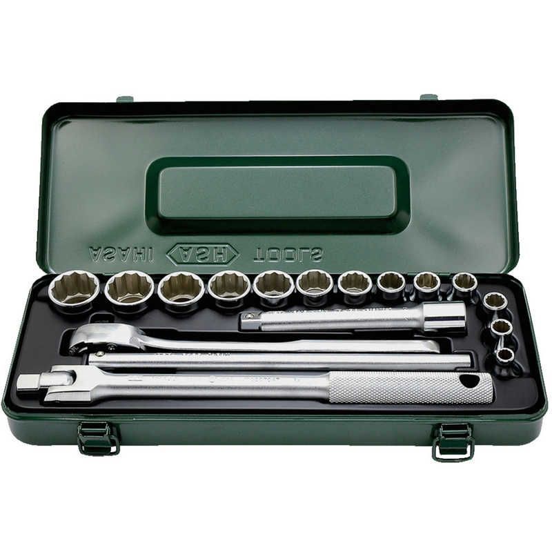 新品 未開封 】 旭金属工業 小売 ソケットレンチセット12.7□×17PCS