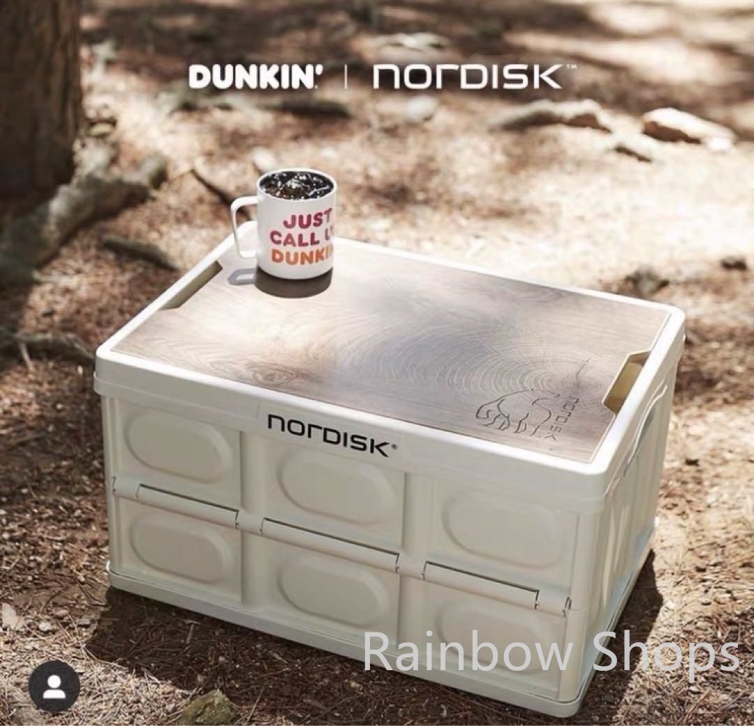 NORDISKノルディスク コラボ 韓国 折りたたみコンテナ 木製天板付き