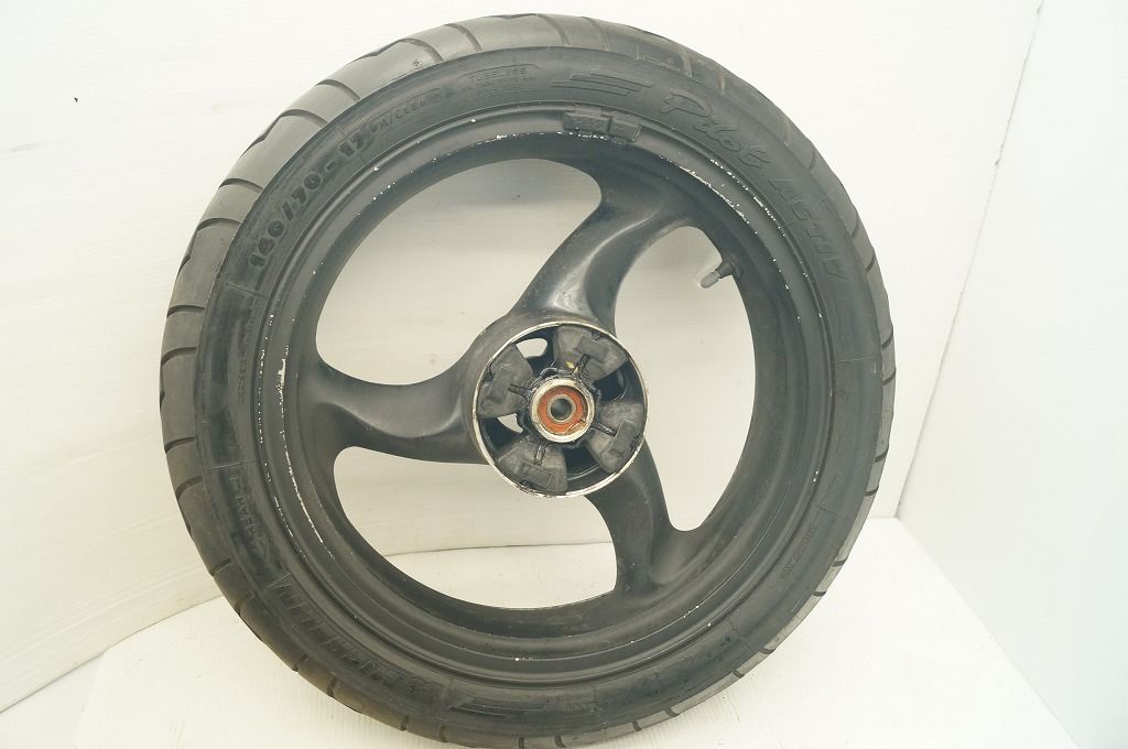 カワサキ　バリオス２(ZR250B)　純正　リアホイール　17×4.00　タイヤ製造年08年23週　R-1290 　擦れ大　キズ　タイヤヒビ