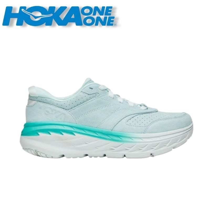 新品✨ ホカオネオネ hoka one one スニーカー メンズ  シューズ Bondi L Suede Sneaker Blue Glass Atlantis ランニングシューズ アウトドア レジャー 人気商品 おしゃれ