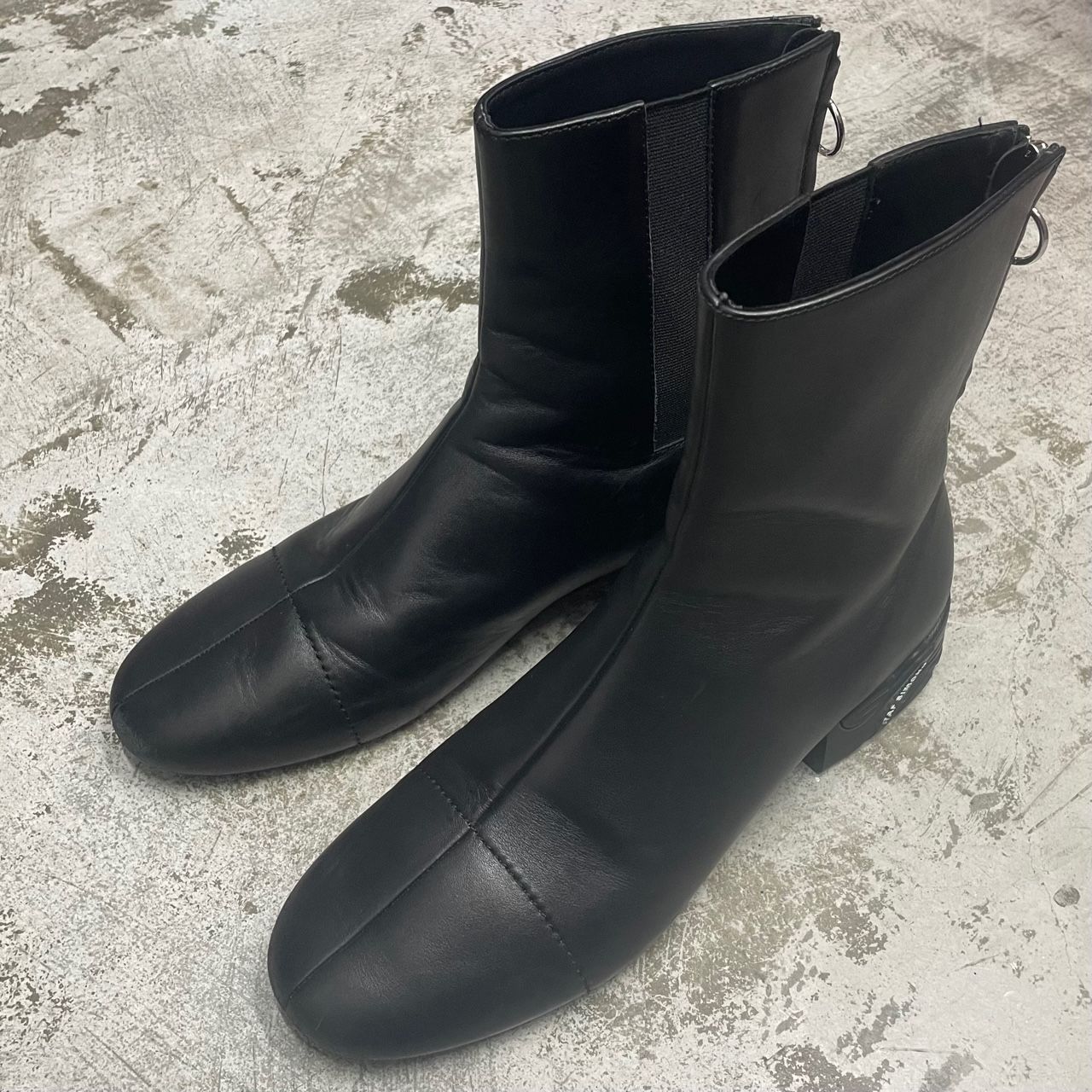 RAF SIMONS 22AW SOLARIS HIGH バックジップ レザー ブーツ シューズ ラフシモンズ 44 86596A1