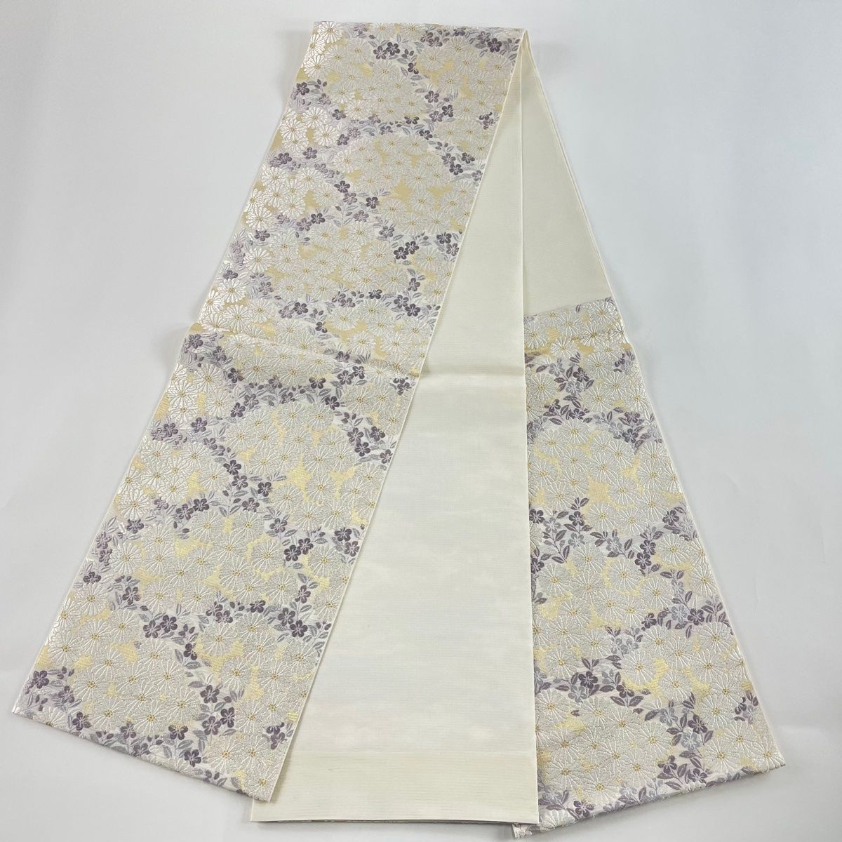 411my3◇祥園 田中工芸織物 波 金糸 六通 袋帯◇美品 - メルカリ