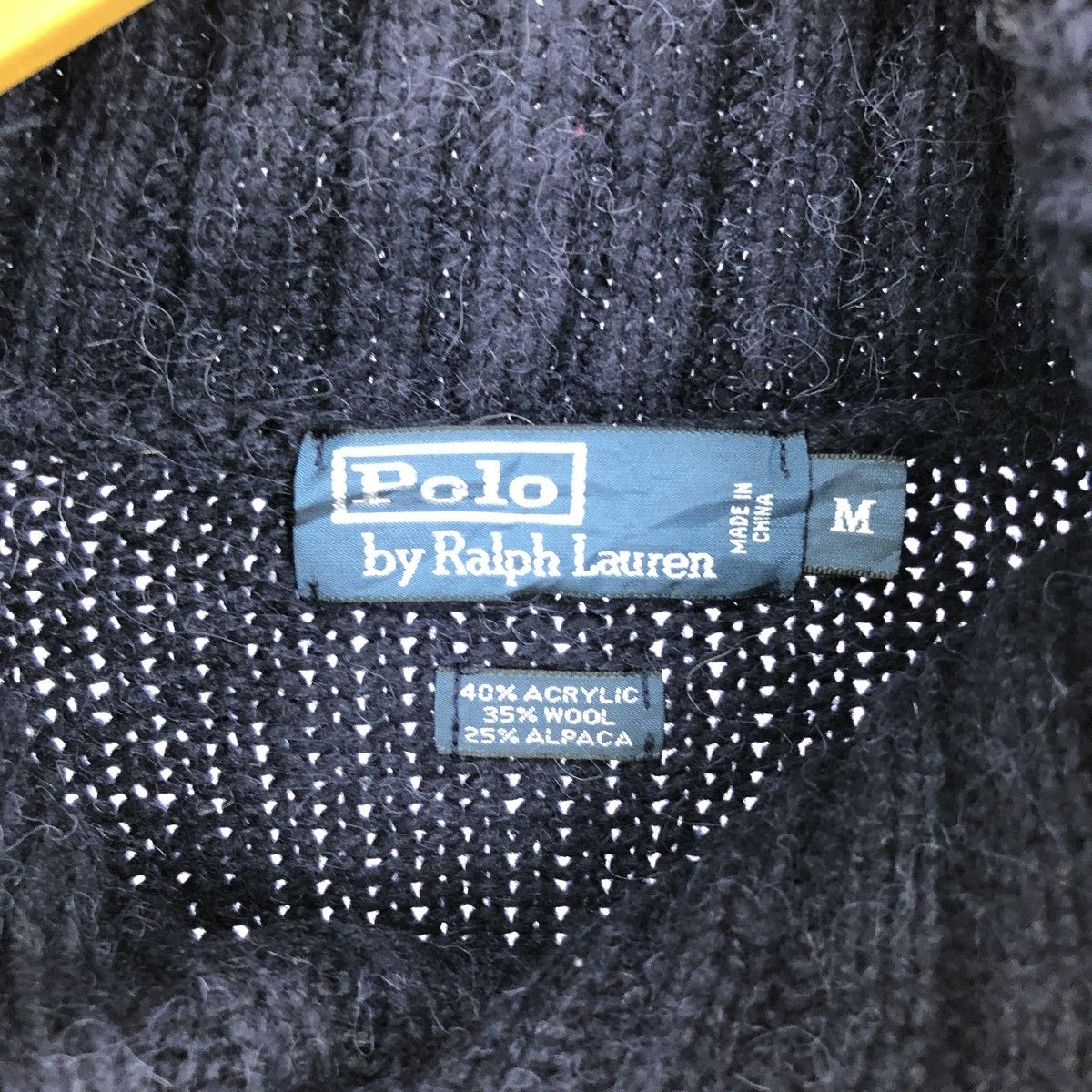古着 ラルフローレン Ralph Lauren POLO by Ralph Lauren ハーフボタン ショールカラー ウールニットセーター メンズM相当/eaa413499