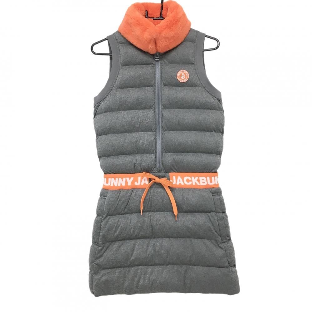 超美品】ジャックバニー 2WAY中綿ノースリーブワンピース グレー 超美品】ジャックバニー 2WAY中綿ノースリーブワンピース グレー