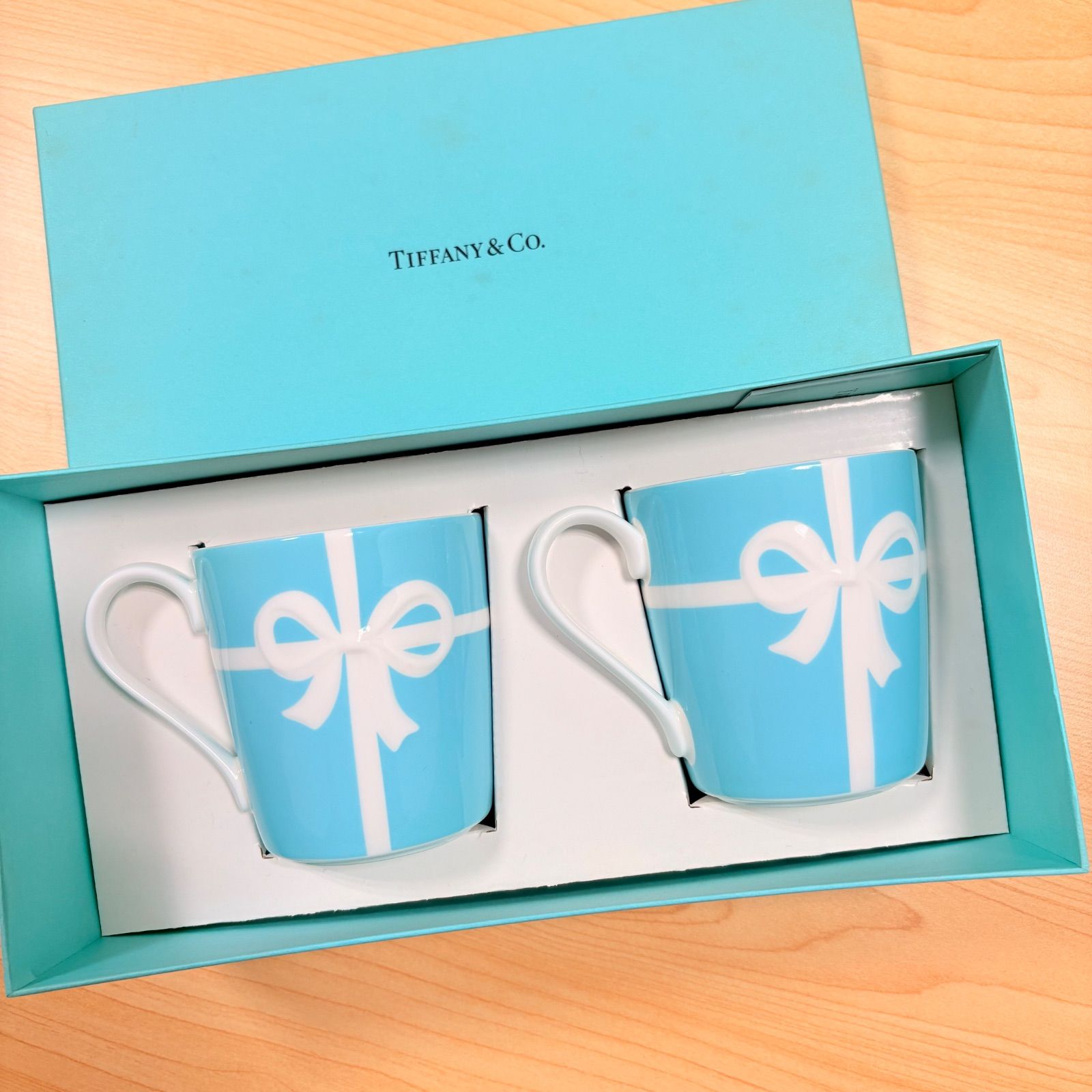 Tiffany - Co. ティファニー ブルーボウ マグカップ ペア