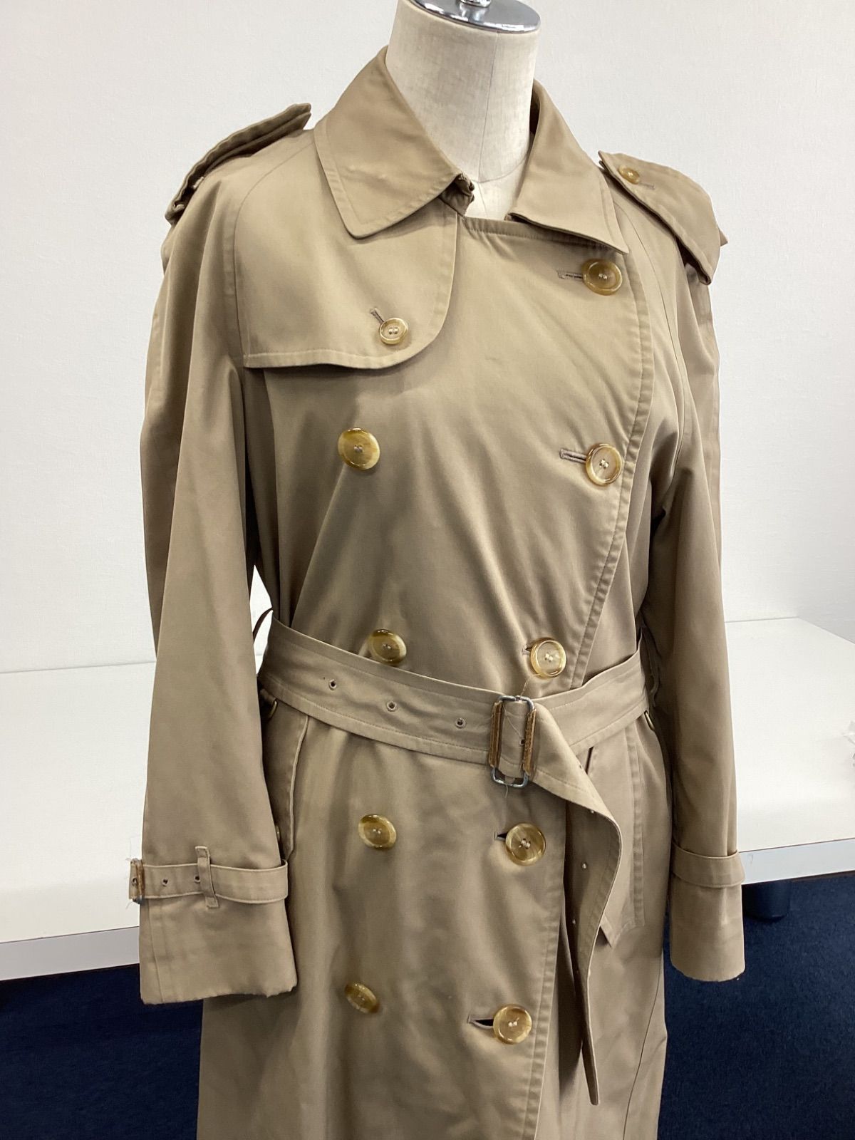 【Burberrys】美品80s~英国製トレンチコート　ベージュ　ノバチェック柄 Burberry トレンチコート80〜90s ノバチェック 80年代 英国製
