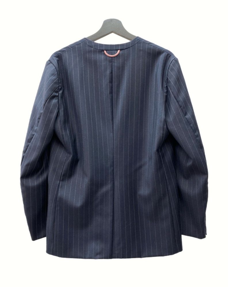 ネオンサイン NEON SIGN CHALK STRIPE NO COLLAR JACKET