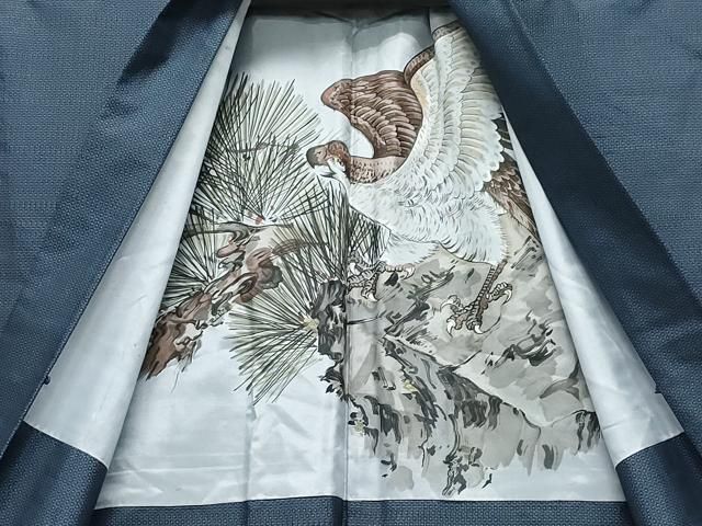 ☀ 平和屋着物●男性 本場大島紬 アンサンブル 亀甲柄 正絹 CAAS8733vf