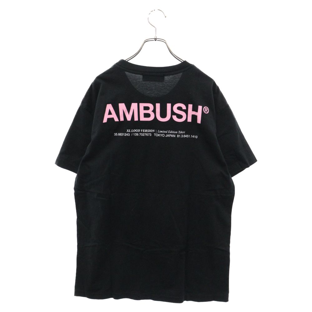 AMBUSH (アンブッシュ) LOGO T-SHIRT ロゴプリント 半袖Tシャツ カットソー ブラック 12111698 - メルカリ