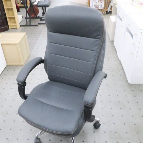 ニトリ ワークチェア デスクチェア リカルド ブレスレザー BK