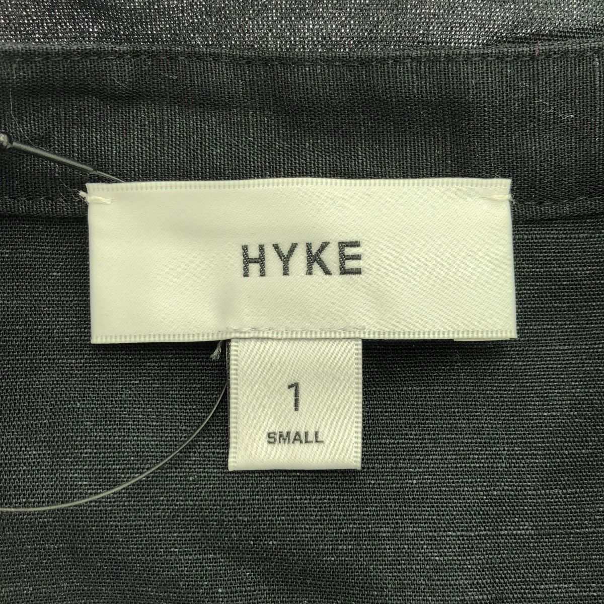 HYKE◆ブラウス/1/リネン/BLK/無地/241-15207 HYKE＞TASLAN TWL ブラウス