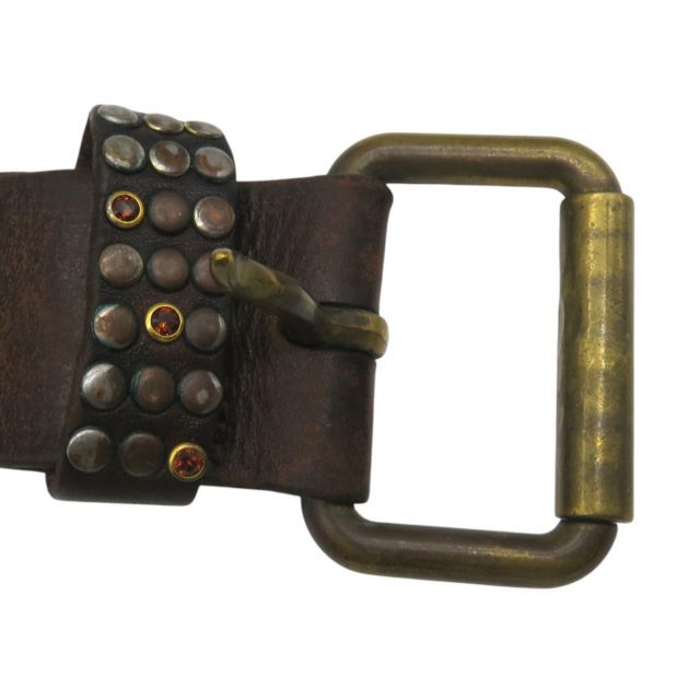 HTC MILLION STUDS BELT BROWN サイズ34 ハリウッド