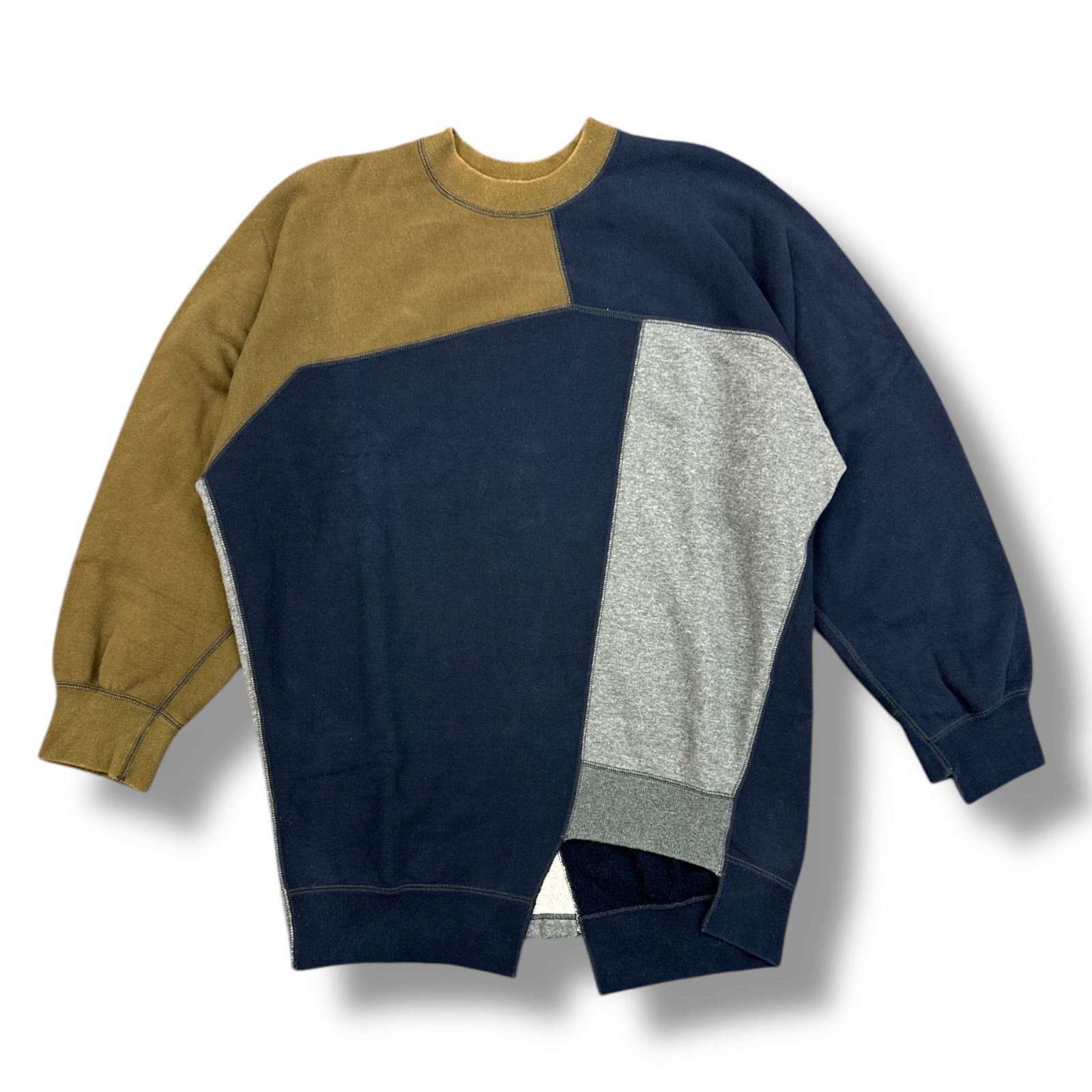 Kolor BEACON 19AW パッチワークトレーナー 再構築 ドッキング カラー 