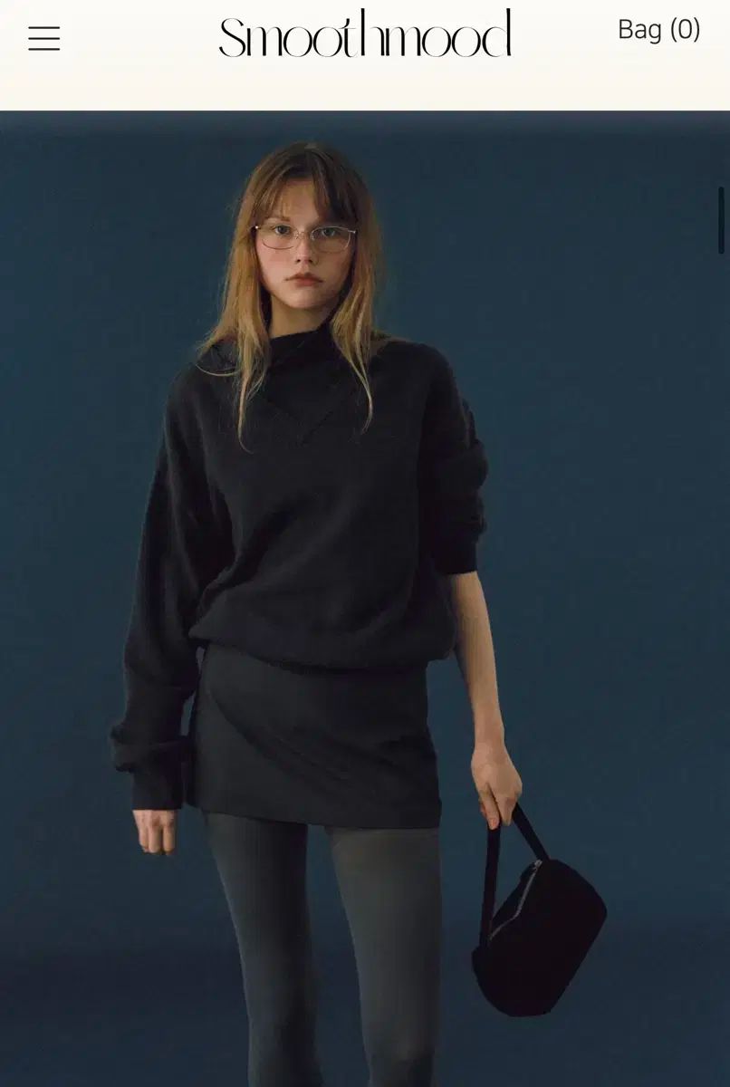 スムードムード Charcoal Mails Layered Knit