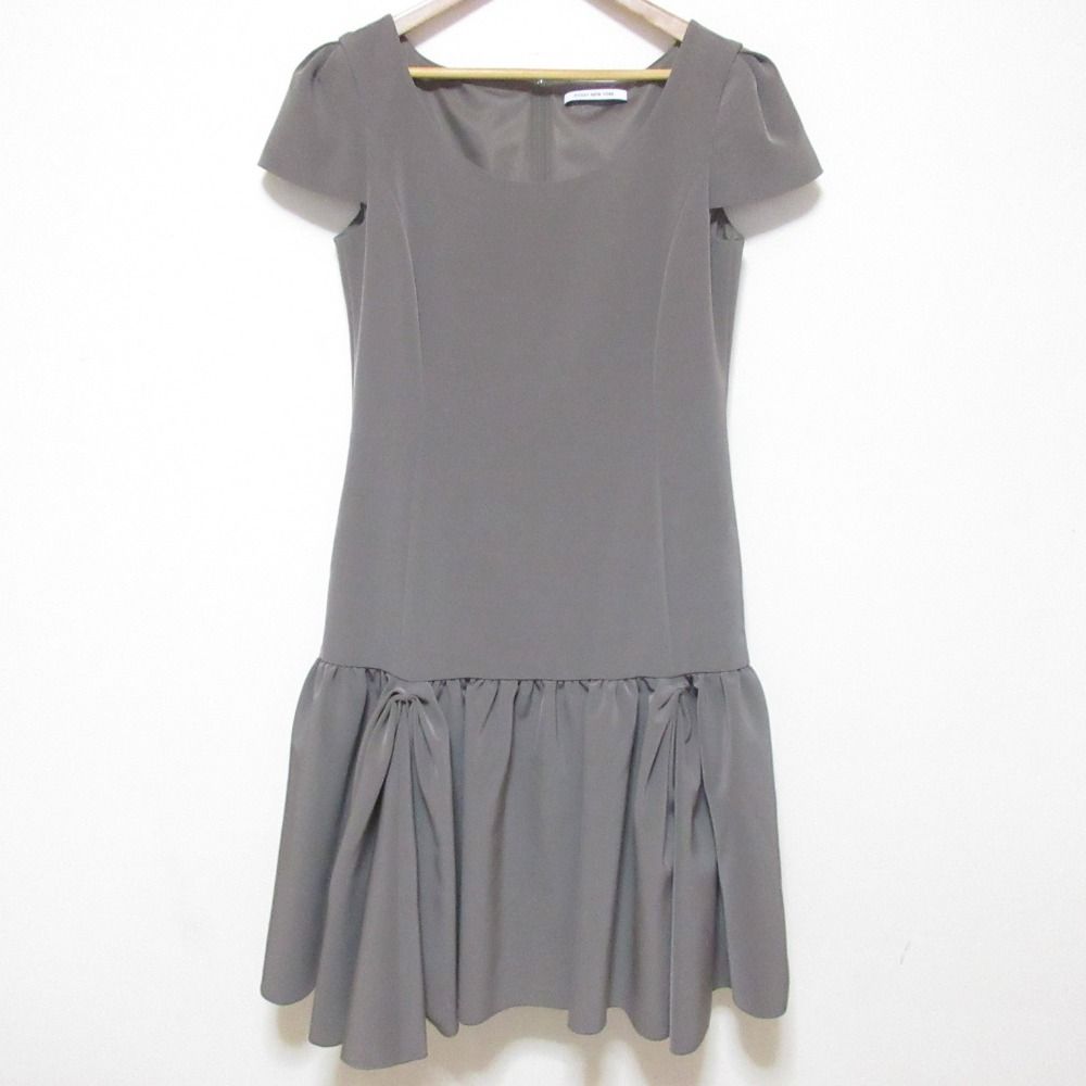 FOXEY NEW YORK フォクシーニューヨーク ひざ丈 ショートスリーブドレス ワンピース 39851 サイズ40 エスプレッソ レディース 古着