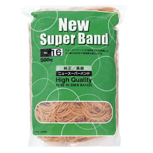 ゴムバンド 1.1 mm幅 16号 袋入り 約3400本 61-323-5-1
